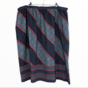 Vintage 80’s Plus Size Graphic Knee Length Skirt